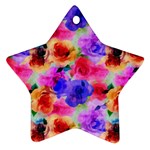 Floral Pattern Background Seamless Star Ornament (Two Sides)