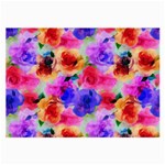 Floral Pattern Background Seamless Large Glasses Cloth