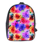 Floral Pattern Background Seamless School Bags (XL) 