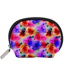 Floral Pattern Background Seamless Accessory Pouches (Small) 