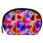 Floral Pattern Background Seamless Accessory Pouches (Large) 