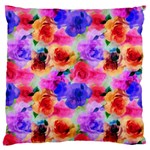 Floral Pattern Background Seamless Large Flano Cushion Case (Two Sides)