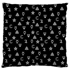 Witchcraft Symbols  Large Cushion Case (one Side) by Valentinaart