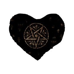 Witchcraft Symbols  Standard 16  Premium Flano Heart Shape Cushions by Valentinaart