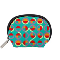 Semicircles And Arcs Pattern Accessory Pouches (small)  by linceazul