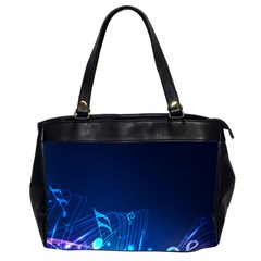 Abstract Musical Notes Purple Blue Office Handbags (2 Sides) 