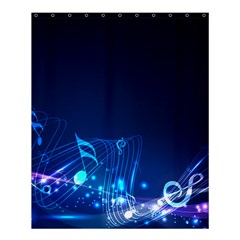 Abstract Musical Notes Purple Blue Shower Curtain 60  X 72  (medium) 