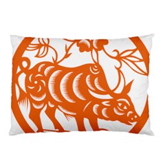 Chinese Zodiac Cow Star Orange Pillow Case