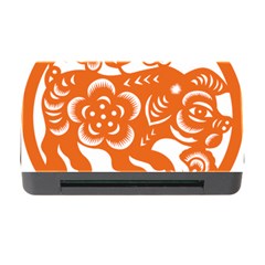 Chinese Zodiac Horoscope Pig Star Orange Memory Card Reader With Cf by Mariart