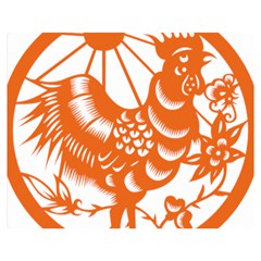Chinese Zodiac Horoscope Zhen Icon Star Orangechicken Double Sided Flano Blanket (medium)  by Mariart