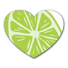 Gerald Lime Green Heart Mousepads by Mariart