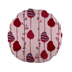 Flower Floral Mpink Frame Standard 15  Premium Round Cushions by Mariart