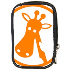 Giraffe Animals Face Orange Compact Camera Cases by Mariart