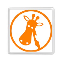 Giraffe Animals Face Orange Memory Card Reader (square) 