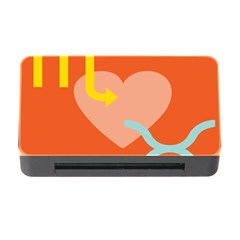 Illustrated Zodiac Love Heart Orange Yellow Blue Memory Card Reader With Cf