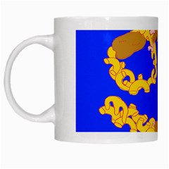 Illustrated 69 Blue Yellow Star Zodiac White Mugs