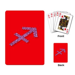 Illustrated Zodiac Star Red Purple Playing Card by Mariart