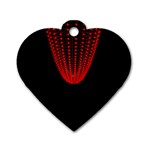 Normal Field Of An Elliptic Paraboloid Red Dog Tag Heart (One Side)