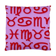 Illustrated Zodiac Red Purple Star Standard Cushion Case (two Sides)