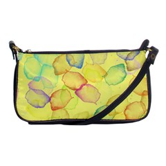 Watercolors On A Yellow Background                Shoulder Clutch Bag by LalyLauraFLM