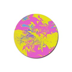 Colors Rubber Round Coaster (4 Pack)  by Valentinaart