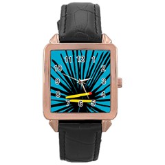 Match Cover Matches Rose Gold Leather Watch  by Mariart