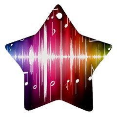 Music Data Science Line Ornament (star)