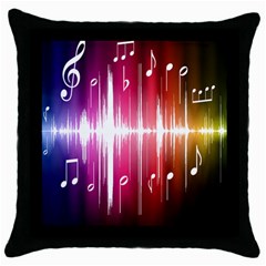 Music Data Science Line Throw Pillow Case (black) by Mariart