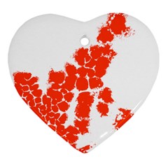 Red Spot Paint Heart Ornament (two Sides)