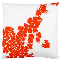 Red Spot Paint Large Cushion Case (one Side)