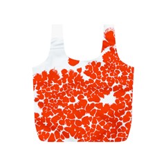 Red Spot Paint White Polka Full Print Recycle Bags (s)  by Mariart