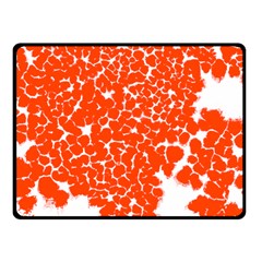 Red Spot Paint White Double Sided Fleece Blanket (small) 