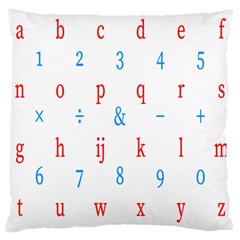 Source Serif Number Large Cushion Case (two Sides) by Mariart