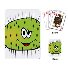 Thorn Face Mask Animals Monster Green Polka Playing Card by Mariart