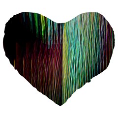 Screen Shot Line Vertical Rainbow Large 19  Premium Heart Shape Cushions