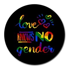 Love Knows No Gender Round Mousepads by Valentinaart
