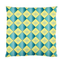Yellow Blue Diamond Chevron Wave Standard Cushion Case (two Sides) by Mariart