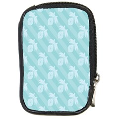 Christmas Day Ribbon Blue Compact Camera Cases by Mariart