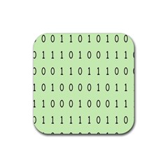 Code Number One Zero Rubber Coaster (square)  by Mariart