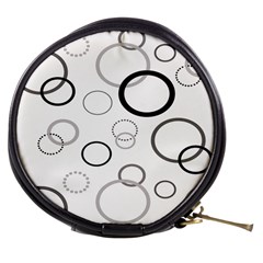Circle Round Black Grey Mini Makeup Bags