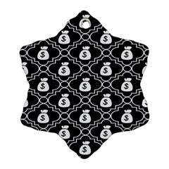 Dollar Money Bag Ornament (snowflake) by Mariart