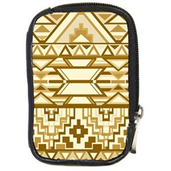 Geometric Seamless Aztec Gold Compact Camera Cases
