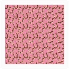 Horse Shoes Iron Pink Brown Medium Glasses Cloth by Mariart