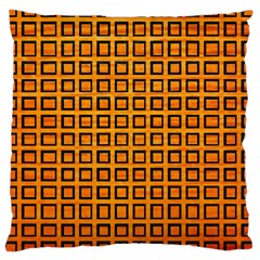 Halloween Squares Plaid Orange Large Cushion Case (two Sides)