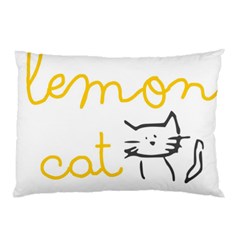 Lemon Animals Cat Orange Pillow Case (two Sides)