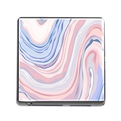 Marble Abstract Texture With Soft Pastels Colors Blue Pink Grey Memory Card Reader (square) by Mariart
