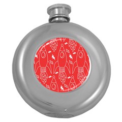 Moon Red Rocket Space Round Hip Flask (5 Oz)