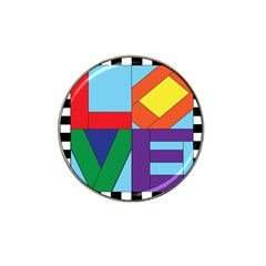 Rainbow Love Hat Clip Ball Marker by Mariart