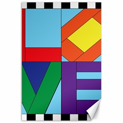 Rainbow Love Canvas 24  X 36 