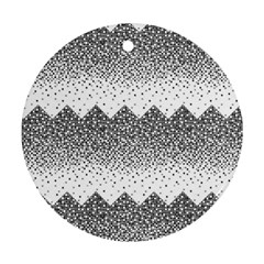 Original Plaid Chevron Wave Ornament (round)